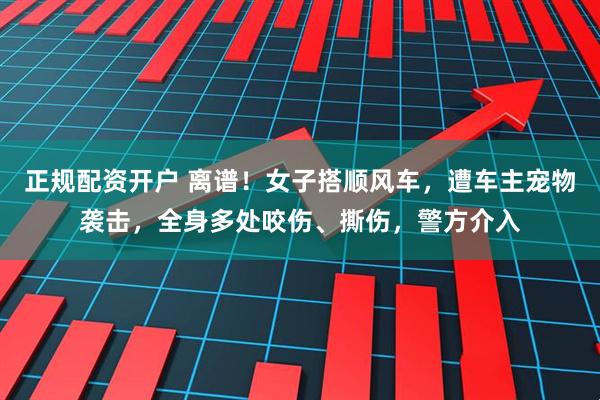 正规配资开户 离谱!女子搭顺风车,遭车主宠物袭击,全身多处咬伤、撕伤,警方介入