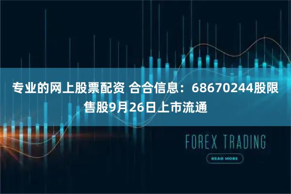 专业的网上股票配资 合合信息：68670244股限售股9月26日上市流通